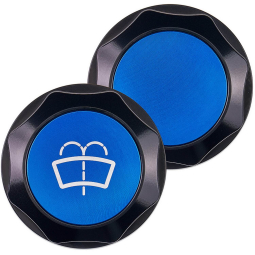 IAG Revolve Washer Fluid Reservoir Cap (Black w/ Blue Insert), '22-'26 WRX & '13-'26 BRZ/FR-S/86