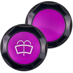 IAG Revolve Washer Fluid Reservoir Cap (Black w/ Purple Insert), '22-'26 WRX & '13-'26 BRZ/FR-S/86