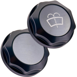 IAG Revolve Washer Fluid Reservoir Cap (Black w/ Silver Insert), '22-'26 WRX & '13-'26 BRZ/FR-S/86