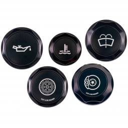 IAG Revolve Engine Bay Dress Up Cap Kit (Black w/ Black Inserts), '13-'26 BRZ/FR-S/86