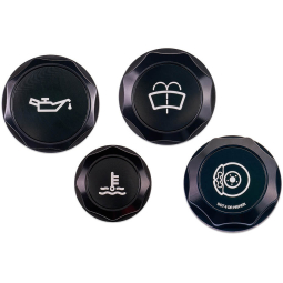 IAG Revolve Engine Bay Dress Up Cap Kit (Black w/ Black Inserts), '22-'26 WRX