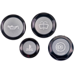 IAG Revolve Engine Bay Dress Up Cap Kit (Black w/ Silver Inserts), '22-'26 WRX