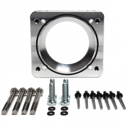 IAG Adapter Plate to Tundra T-Body For STi Intake Manifold (Silver), '04-'21 STi & '06-'07 WRX