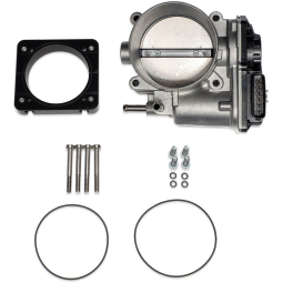IAG 76mm Throttle Body w/ Elect & Adapter (Process West Manifold, Black), '04-'21 STi & '06-'14 WRX