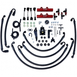 IAG PTFE Flex Fuel System w/ 1700cc Injectors, Lines, FPR & Red Rails, '08-'14 WRX & '08-'21 STi