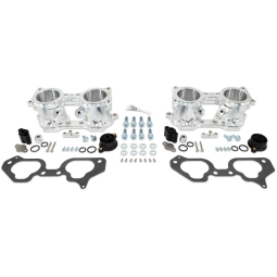 IAG V3 Top Feed TGV Housings w/ Butterfly Pass Thru (Silver), '06-'14 WRX & '07-'21 STi