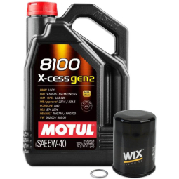 IAG MOTUL 5L 5W-40 8100 X-CESS (Built Engine) Oil Change Package, '02-'14 WRX & '04-'21 STi