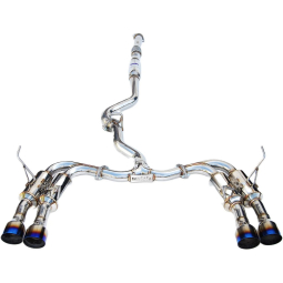 Invidia Gemini R400 Cat-Back Exhaust w/ Quad Single-Layer 101mm Ti Tips, '11-'14 WRX & STi (Sedan)