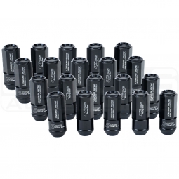 Project Kics Leggdura Racing Shell Type Lug Nuts (53mm, Closed End, 16+4 Locks, 12x1.25, Black)