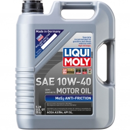LIQUI MOLY MoS2 Antifriction Engine Oil (SAE 10W40, 5 Liters)