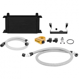 Mishimoto Oil Cooler Kit (w/ Thermostat, Black), 2006-2007 WRX & STi
