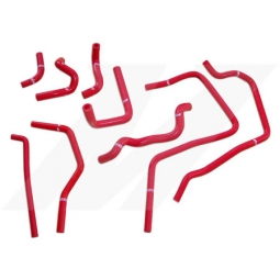 Mishimoto 9 Piece Silicone Ancillary Hose Kit (Red), 2002-2005 WRX