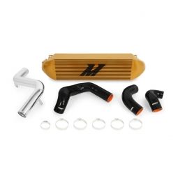 Mishimoto Gold Intercooler w/ Polished Pipes, 2013-2018 Focus ST