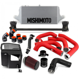 Mishimoto Front-Mount Intercooler Kit w/ Intake (Silver w/ Red), '22-'26 WRX
