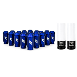 Mishimoto Aluminum Lugs w/ Locks (12x1.25mm, Set/20, Blue)