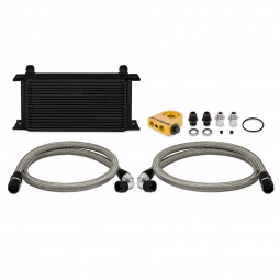 Mishimoto Oil Cooler Kit (Universal, 19 Row, w/ Thermostat, Black)