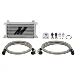 Mishimoto Oil Cooler Kit (Universal, 19 Row, No Thermostat, Silver)