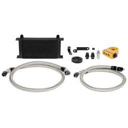 Mishimoto Oil Cooler Kit (w/ Thermostat, Black), 2008-2014 WRX