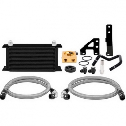 Mishimoto Oil Cooler Kit (w/ Thermostat, Black), 2015-2021 WRX