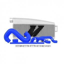 Mishimoto Top Mount Intercooler (Silver w/ Blue Hoses), '02-'07 WRX & STi