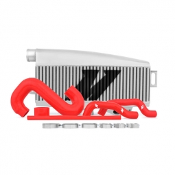 Mishimoto Top Mount Intercooler (Silver w/ Red Hoses), '02-'07 WRX & STi