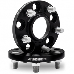 Mishimoto Wheel Spacers (15mm, 5x114.3, M12x1.5, 64.1 Center Bore, Black), '05-'21 STi & '15-'21 WRX