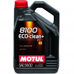 Motul 8100 ECO-CLEAN+ Full Synthetic Engine Oil (5W30, 5 Liters)