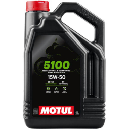 Motul 5100 4-Stroke 4T Motorcycle Engine Oil (15W50, 4 Liters)