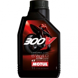 Motul 300V Factory Line Road Racing Engine Oil (5W40, 4 Liters)