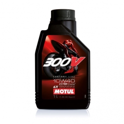 Motul 300V Factory Line Road Racing Engine Oil (10W40, 1 Liter)