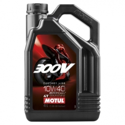 Motul 300V Factory Line Road Racing 4T Motorcycle Engine Oil (10W40, 4 Liters)