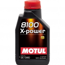 Motul 8100 X-Power Full Synthetic Engine Oil (10W60, 1 Liter)