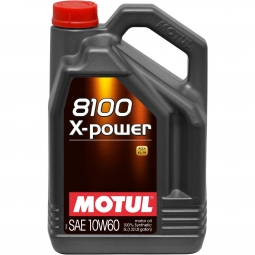 Motul 8100 X-Power Full Synthetic Engine Oil (10W60, 5 Liters)
