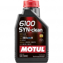 Motul 6100 SYN-clean 100% Synthetic Engine Oil (5W40, 1 Liter)