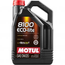 Motul 8100 ECO-lite Full Synthetic Engine Oil (0W20, 5 Liters)