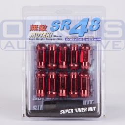 Muteki SR48 Open End Lugs (12x1.5mm, Set/20, Red)