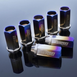 Muteki SR45Ti Titanium Open End Lug Nuts (12x1.5mm, Set/20, Burned Titanium)