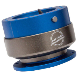 NRG Gen 2.0 Quick Release Steering Wheel Hub - Blue w/ Titanium Chrome