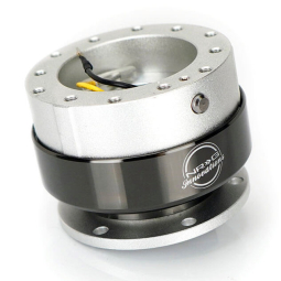 NRG Gen 2.0 Quick Release Steering Wheel Hub - Silver w/ Titanium Chrome