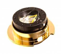 NRG Gen 2.5 Quick Release Steering Wheel Hub - Black w/ Chrome Gold