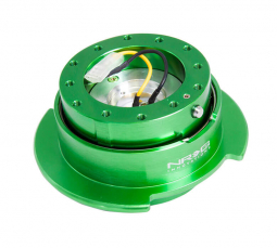 NRG Gen 2.5 Quick Release Steering Wheel Hub - Green w/ Titanium Chrome