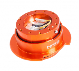 NRG Gen 2.5 Quick Release Steering Wheel Hub - Orange w/ Titanium Chrome