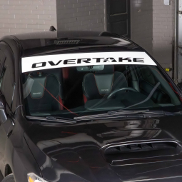 Overtake Windshield Banner (White)