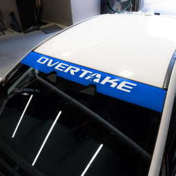 Overtake Windshield Banner (World Rally Blue K7X), '22-'26 WRX w/ EyeSight
