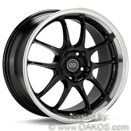 エンケイ　PF01　１７インチ　ENKEI　ホイール Enkei PF01 Wheel (17x8, 50mm, 5x114.3, Each) Black w/ Machined Lip