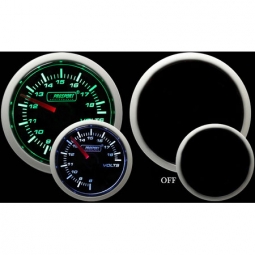 Prosport Performance Series Voltmeter Gauge (52mm, Green/White)