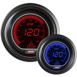 Prosport EVO Series Oil Temp Gauge (METRIC, 52mm, Blue/Red)