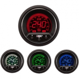 Prosport Premium EVO Electric Oil Temp Gauge (52mm, 4 Color, Peak/Warn)
