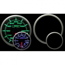 Prosport Premium Water Temp Gauge (52mm, Green/White, Peak/Warn)