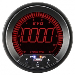 Prosport EVO Series Electric Tachometer Gauge (85mm, 4 Color, Peak/Warn)